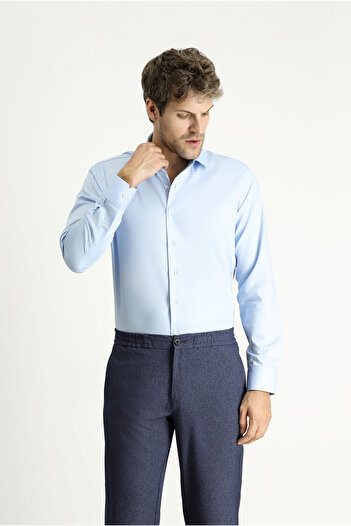 Kiğılı Сорочка з довгим рукавом Slim Fit Slim Fit Класична бавовняна сорочка, що легко прасується