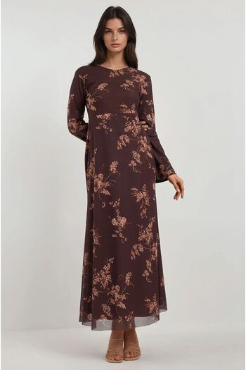 Hiccup Floral Patterned Modest Dress
