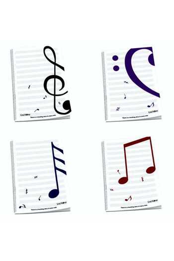 Gıpta Spiral Music Notebook A4 40 Sheets with Cardboard Cover (1481)