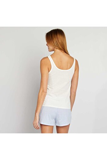 KIABI Printed vest top + shorts pyjama set - 2-piece set WHITE