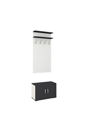 haaus Como Coat Rack, Anthracite/white, 66 X 35 X 45 cm