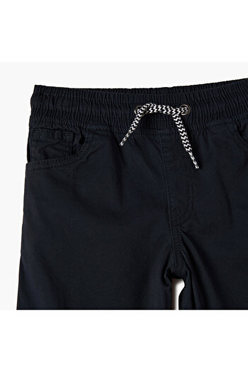 Juniors Solid Pants with Drawstring Closure and Pockets