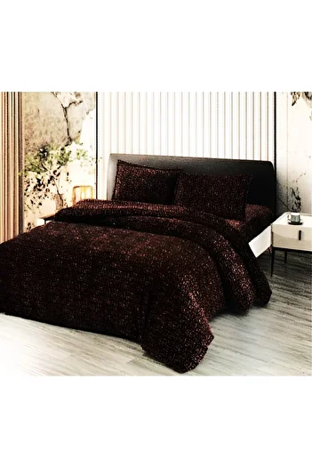 FIONNA.RO Cocolino Fur Blanket and Pillowcase Set - Dark Brown