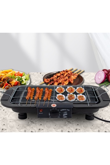 Generic Electrical Bbq Grill Smokeless Electric Griddle with Hot Pot Table Korean Easily Cleaned Indoor Larg