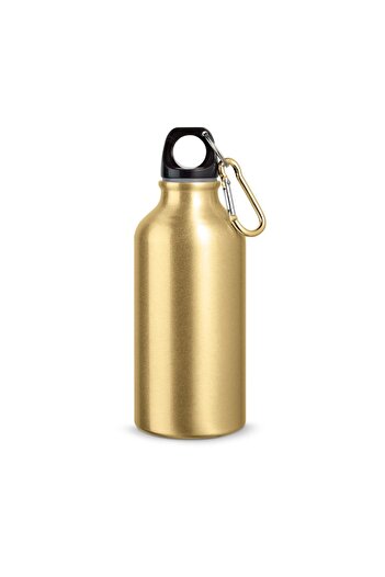 dalimag Aluminum Sports Bottle with Carabiner, 400ml, Golden, Dalimag