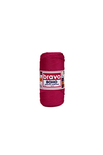 Bravo Boho Polyester Macrame Yarn 200 Gr 300 Meters 3 mm (Color Code: 105) Dark Red