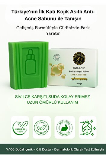 Sabuncu Hacı Solid Ancient Acne Soap - 3X Acne Serum Effective Cleansing Bar - Anti Soap 120