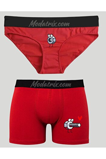 UNIQUE DESIGN Women's Men's Dear Screw Kilot and Boxer Couple Combination Set of 2