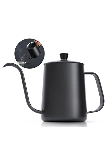 Omran Cart Pour Over Coffee Kettle 600ml – Black Gooseneck Drip Kettle for V60