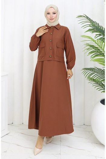 sefamerve Jile Jacket Double Suit 0117-03 Πλακάκι