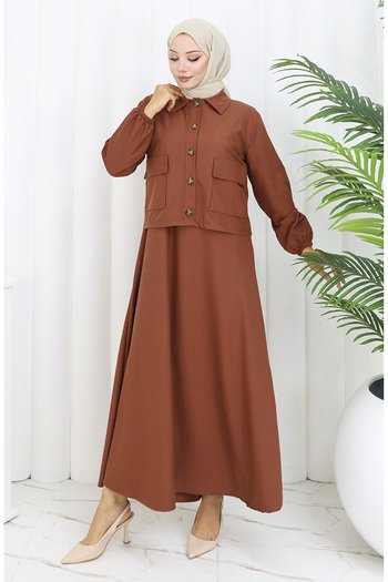 sefamerve Jile Jacket Double Suit 0117-03 Πλακάκι