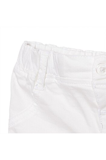 ebebek Hello Baby HelloBaby Kız Bebek Şort Denim Sun Flower Reçme Paça Ekru