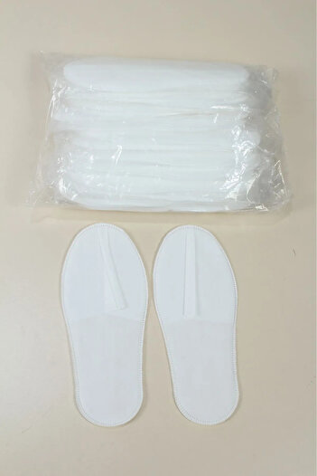 Dispoza Hotel Slippers Disposable White 10 Pieces - Spa Hotel Slippers