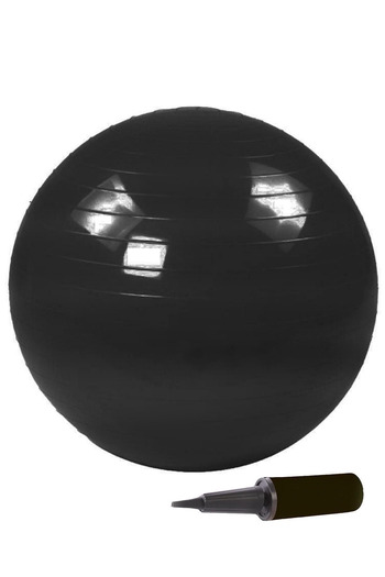Alvin Spor 55cm Black Suitable for Those Within the Height Range of 140cm - 159cm Pilates Ball + Bidirectional Hand Pump