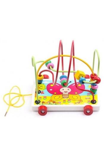 OEM Jucărie Montessori pentru abilități motorii, labirint cu mărgele din lemn