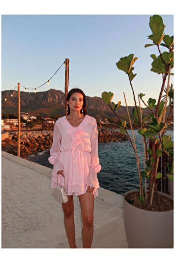 ESRAHELVACI Gül Tasarım Mini EH Collection Elbise