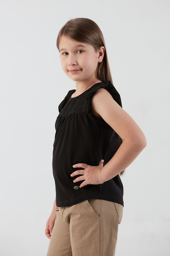 Fulla Moda Lace Detailed Girl's Blouse