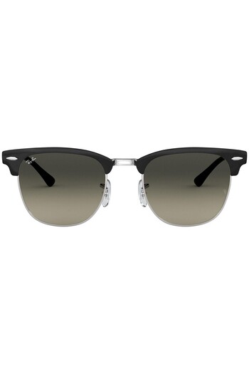 Ray-Ban Ray‑Ban RB3716 900471 – Unisex Clubmaster Metal, Black on Silver / Grey Gradient, 51 mm