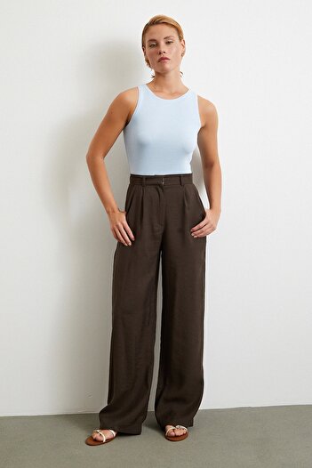 Never more Basic Crop Top Blue
