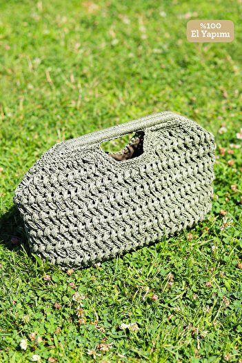 Brillo Women's Mango Design Straw Woven Lined Scholarship Clutch Handbag