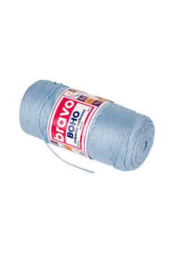 Bravo Νήματα μακραμέ από πολυεστέρα Boho 1, 5 mm 200 gr 300 μέτρα Νο: 3 (Κωδικός χρώματος: 220) Baby Blue