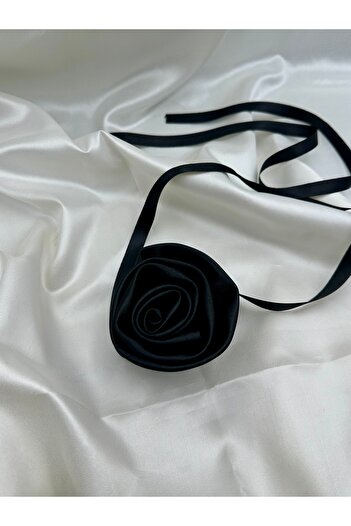 Cherry Carter Rose Choker Necklace - Lace-Up Flower Choker Necklace