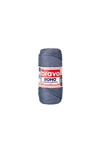 Bravo Νήματα μακραμέ από πολυεστέρα Boho 1,5 mm 100 gr 150 μέτρα Νο: 3 mm (Κωδικός χρώματος: 235) Μπλε αεροπορικής εταιρείας
