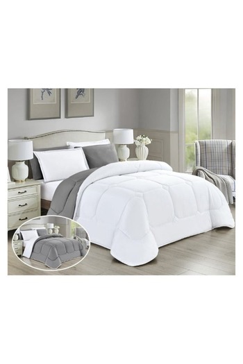 smart home Luxury summer bedspread, double-sided system, 6 pieces, double size (250 x 230 cm), 320 stitches, microfiber