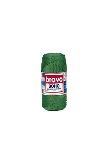Bravo Νήματα μακραμέ από πολυεστέρα Boho 1,5 mm 100 gr 150 μέτρα Νο: 3 mm (Κωδικός χρώματος: 172) Πράσινο