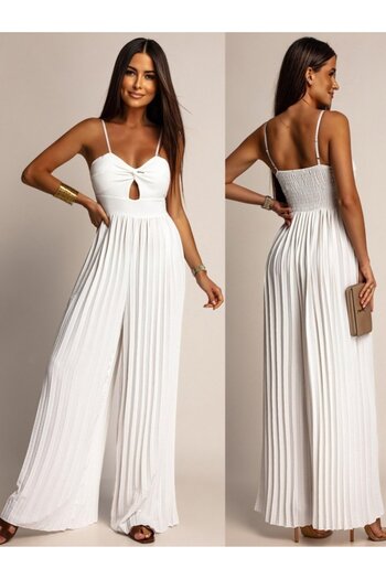 ADA MODA Pleated jumpsuit with suspenders