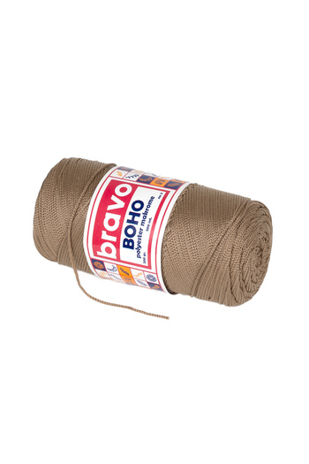 Bravo Νήματα μακραμέ από πολυεστέρα Boho 1, 5 mm 200 gr 300 μέτρα Νο: 3 (Κωδικός χρώματος: 39) Μπεζ