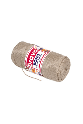 Bravo Νήματα μακραμέ από πολυεστέρα Boho 1, 5 mm 200 gr 300 μέτρα Νο: 3 (Κωδικός χρώματος: 30) Μπεζ