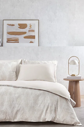 Yataş Summer Charme Shiva Double Satin Duvet Cover Set - Beige