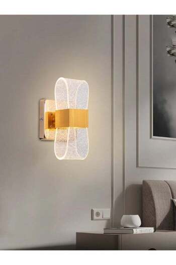 Moonlight Lighting Modern Gold LED Wall Lamp 7208 - 20 cm, 12 Watt, 3 Lighting Levels, Elegant & Adjustable Light for L