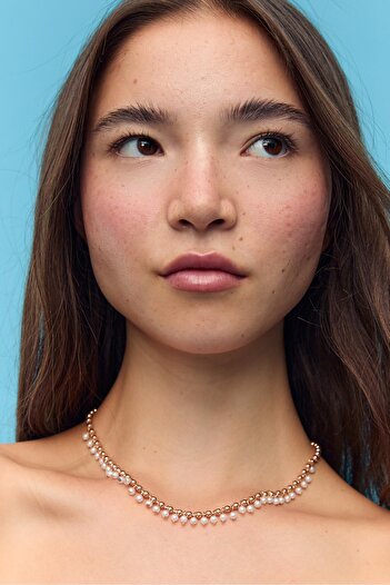 Stradivarius 2'li suni inci detaylı lariat kolye seti