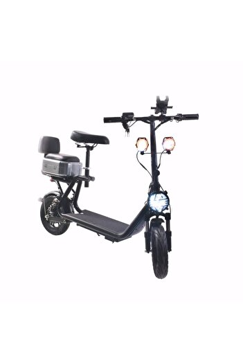 Rally Electric Scooter for Adults, Extra Seat Storage Box 48V, 500W, Front Rear Lights Speed Up to 35km
