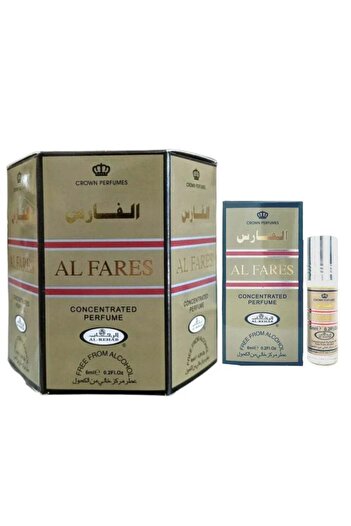 Al Rehab perfumes Al Fares Perfume Oil 6ml (Pack of 6)