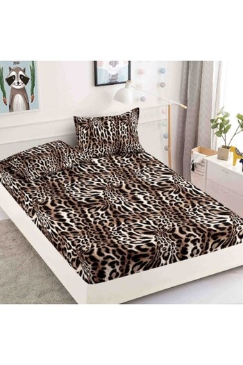 JOJO HOME Double bed sheet set with elastic, Finet, 3 pieces, 180x200cm, animal