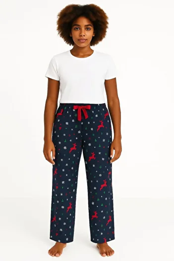 enmodaiçgiyim Patterned Women's Single Bottom – Comfortable and Stylish with 100% Cotton Viscose Stretch Fabric