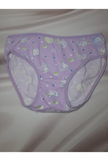 Butik Purple Lycra Patterned Colorful Comfortable Convenient Girl Panties