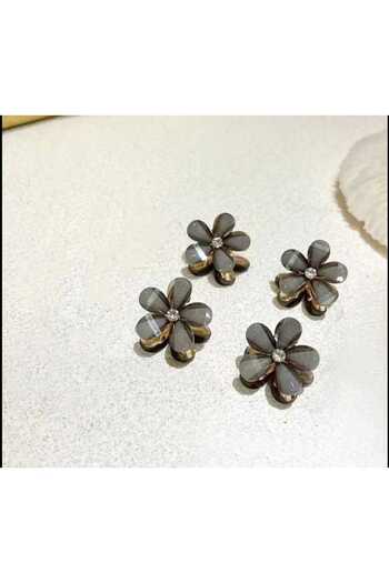 JHTshop Floral Stone Minimal Hairpin Buckle, Hairpin 2 Pieces