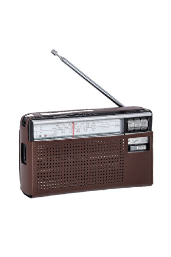 DLC Classic Portable AM/FM Radio with Telescopic Antenna - Retro Design & Clear Sound