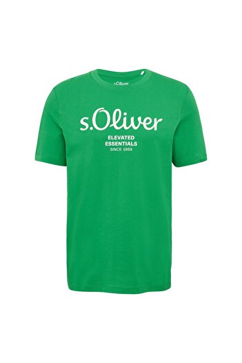 s.Oliver s.Oliver Herren T-Shirt - Basic, Logoprint, Rundhals, Baumwolle
