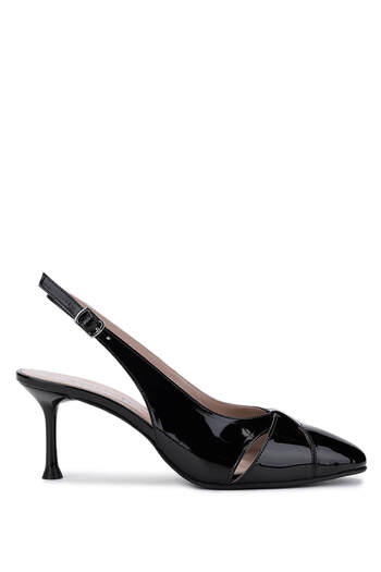 Tamer Tanca Women's Genuine Leather Black Patent Leather High Heels