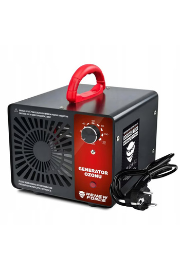Renew Force Force Ozone Generator, 60,000 mg/h, 120min timer, 155W, Red