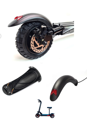 ONVO OV 011 Uyumlu Arka Çamurluk Fren Lambalı Set Scoowy Elektrikli Scooter Çamurluk + Stop Lambası