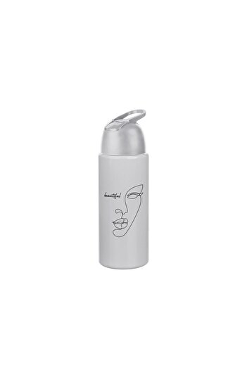Cosiness Beautiful Life Patterned 500 ml Gray Pc Flask - Water Bottle