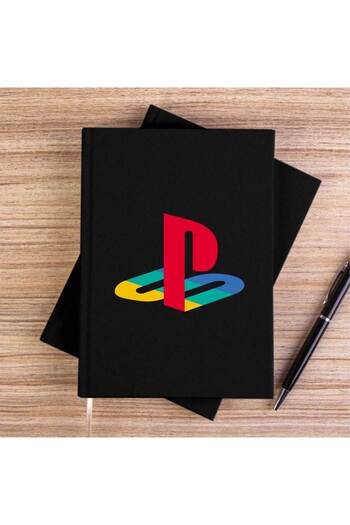 CrowsGate Playstation Logo Color Black Unlined Canvas Notebook