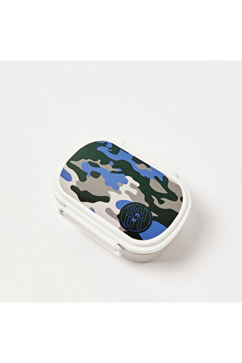 Shout Camouflage Print 2-Compartment Lunch Box with Lid