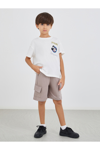 Styli Regular Fit Cargo Pockets Knit Short
